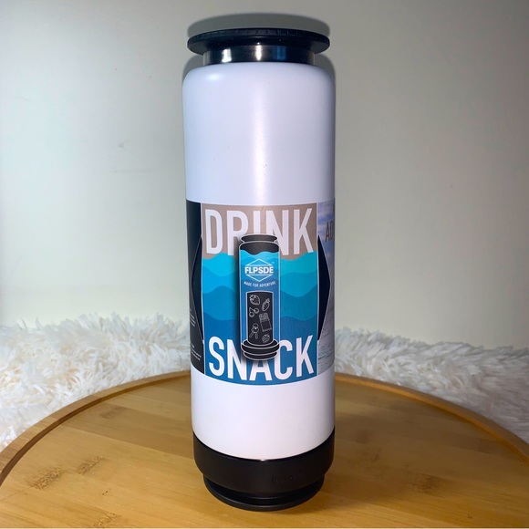 FLPSDE Drink Snack Container 20 oz Outer Chamber 7 oz Inner Chamber - Picture 1 of 8